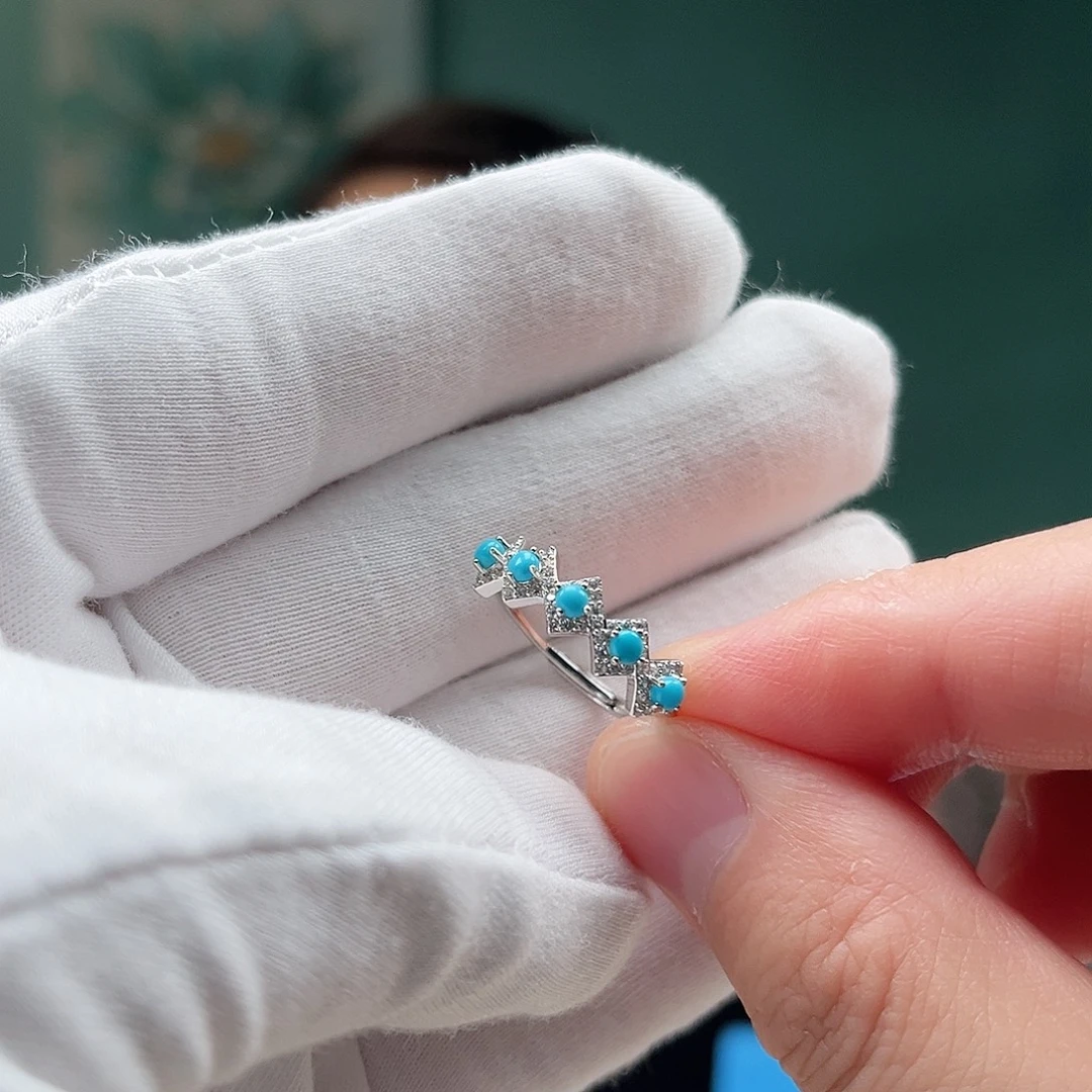 银S925镶嵌绿松石珠宝奇石