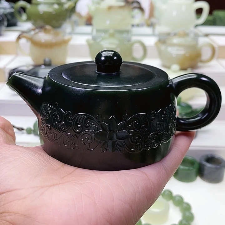 未镶嵌和田玉挂件茶壶170m l