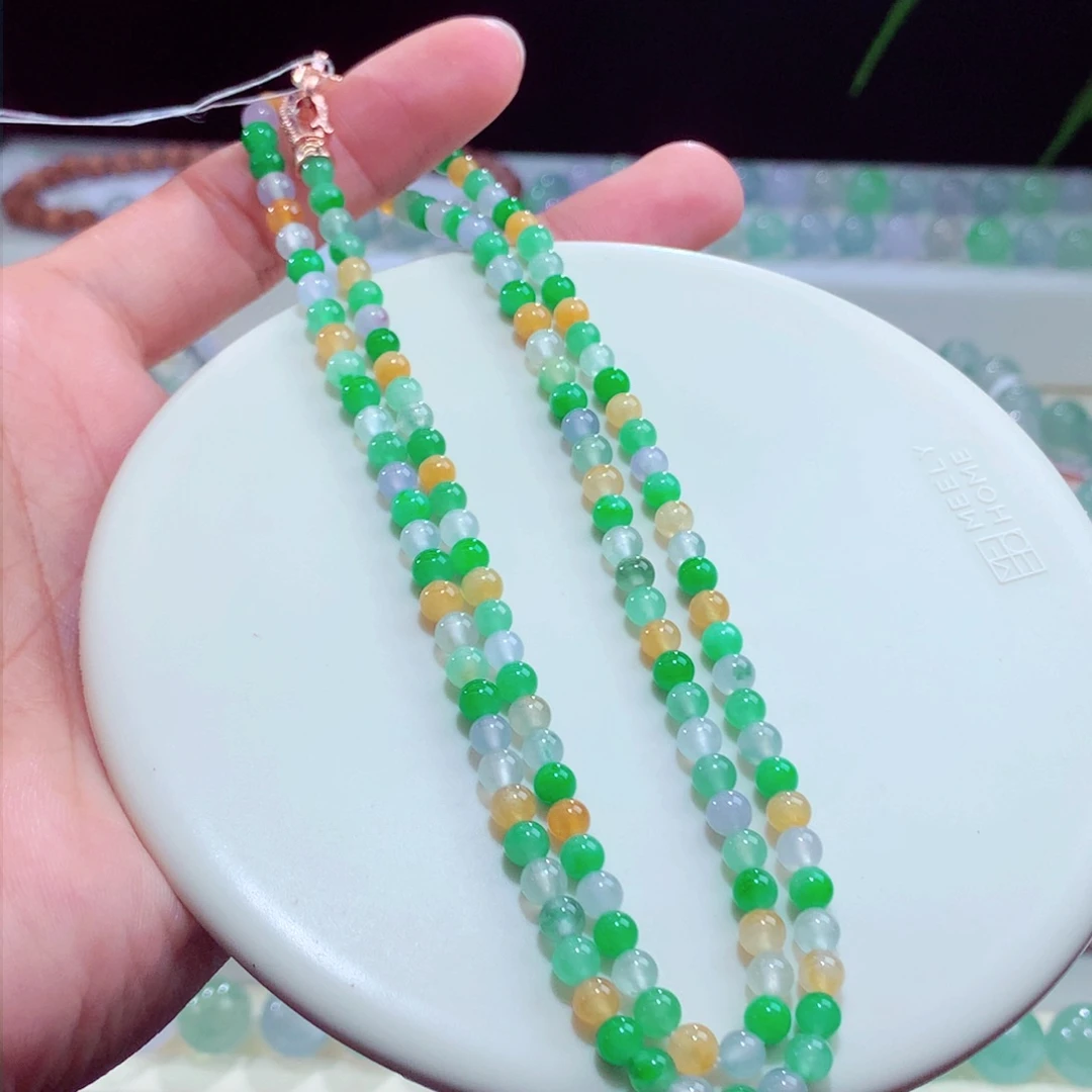 未镶嵌手串翡翠卡4.5