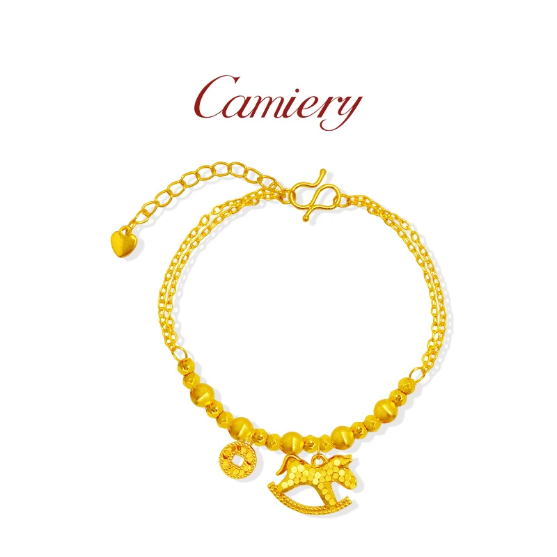 CAMIERY/卡美瑞 时尚轻奢新中式木马铜钱手链