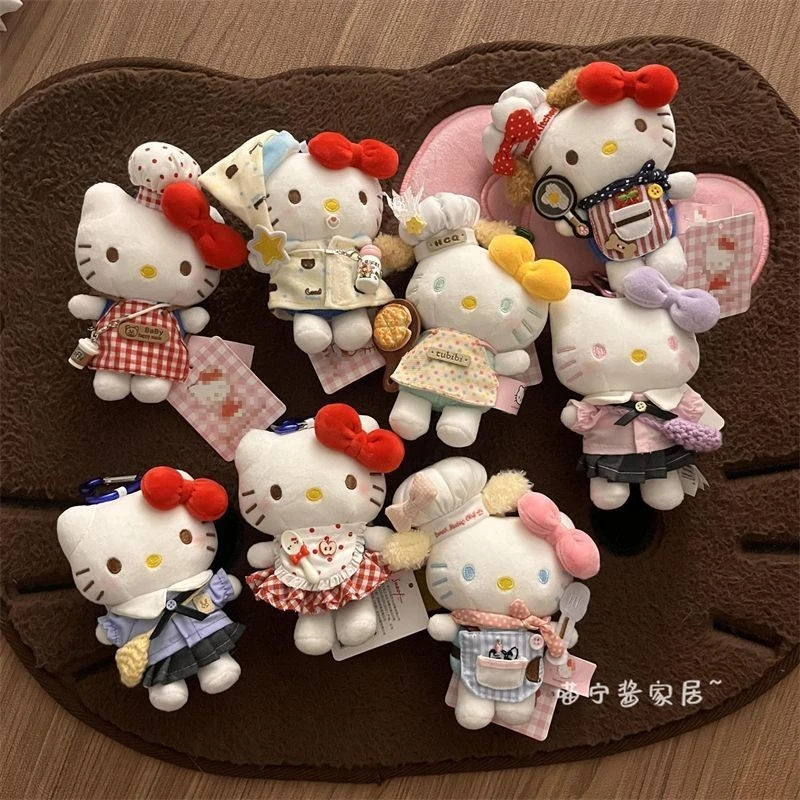 可爱Kitty包包百搭气质挂件挂饰红苹果KT猫玩偶公仔女生钥匙扣KKH