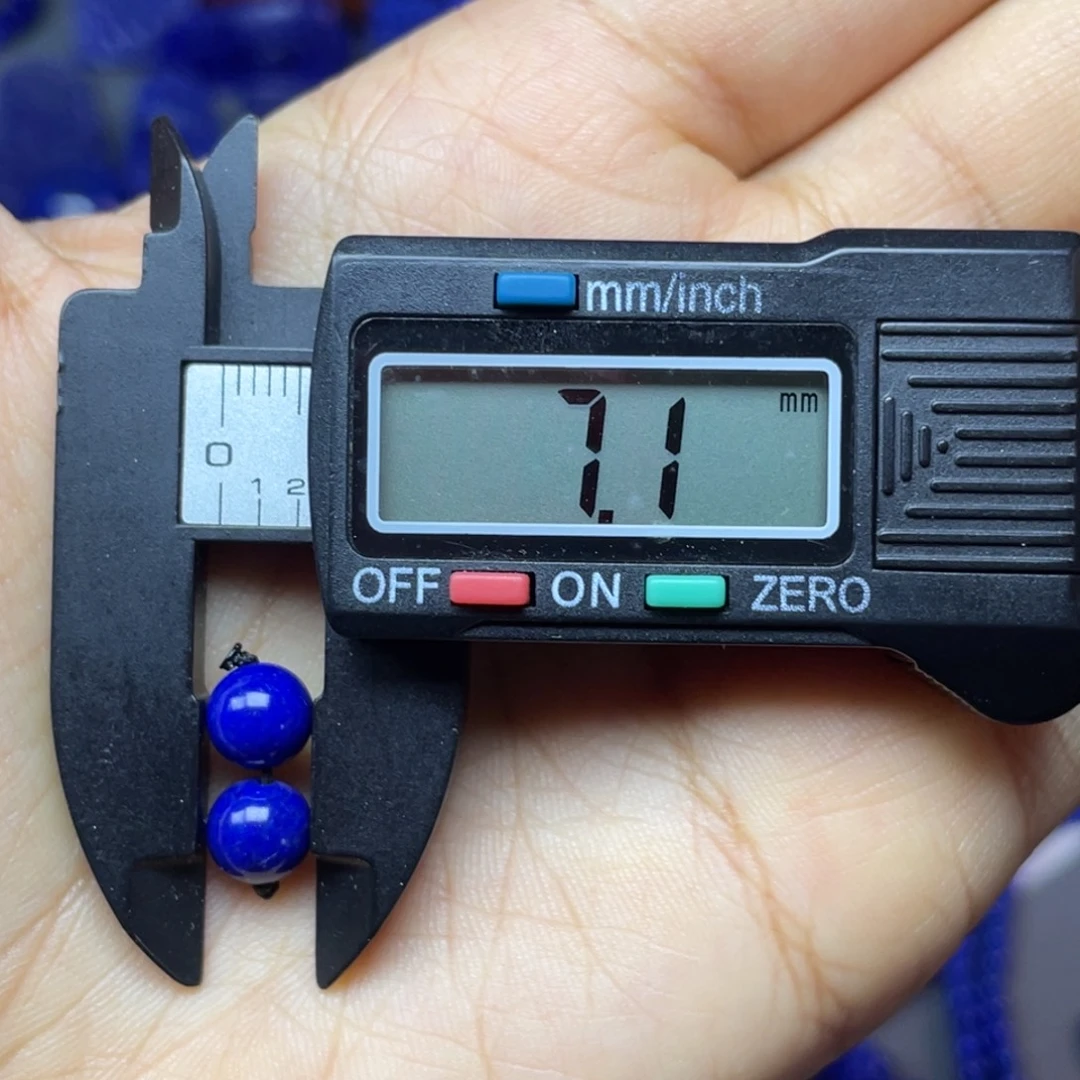 青金石未镶嵌7mm对珠配饰