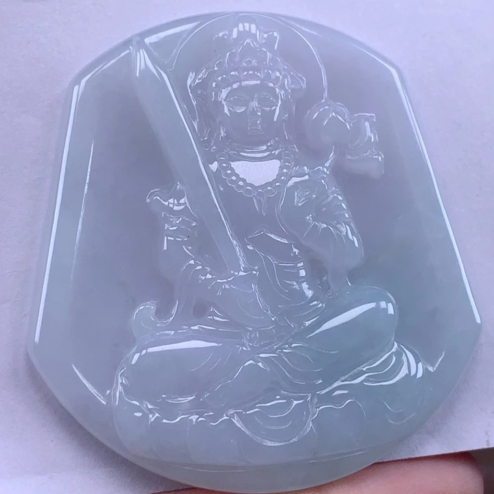 颈饰未镶嵌翡翠虚空藏菩萨吊坠