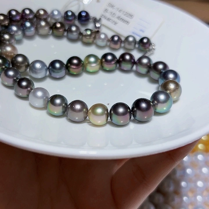 海水珍珠未镶嵌项链8-10.4