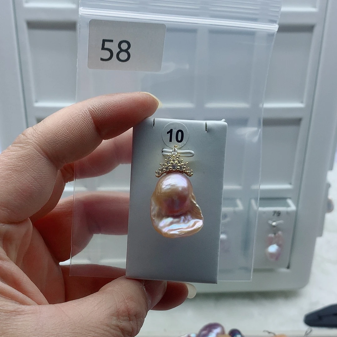 淡水珍珠吊坠(不含链)合金