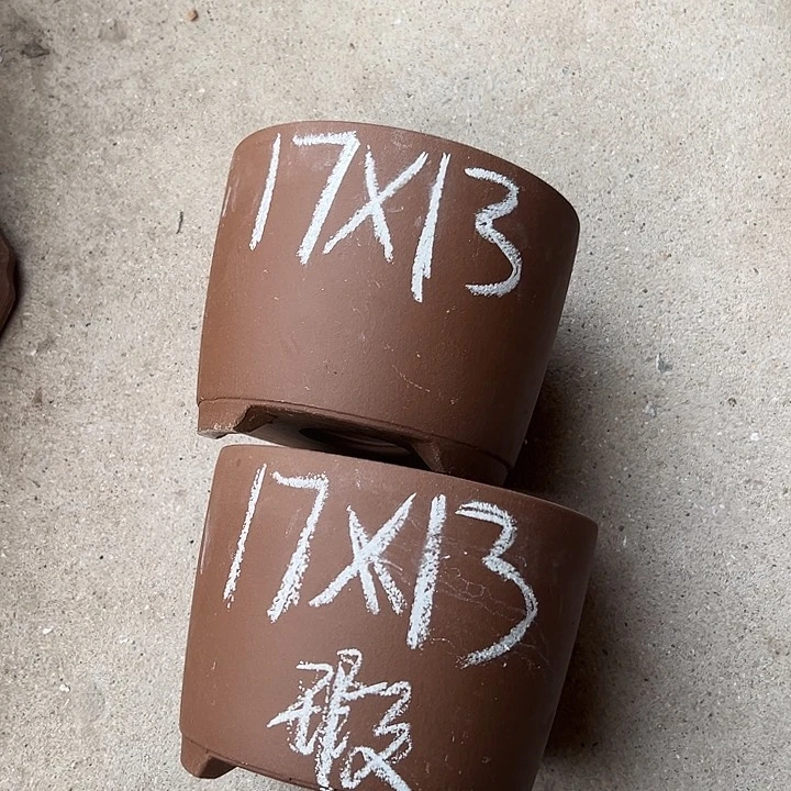 紫砂花盆宜兴紫砂花盆2只