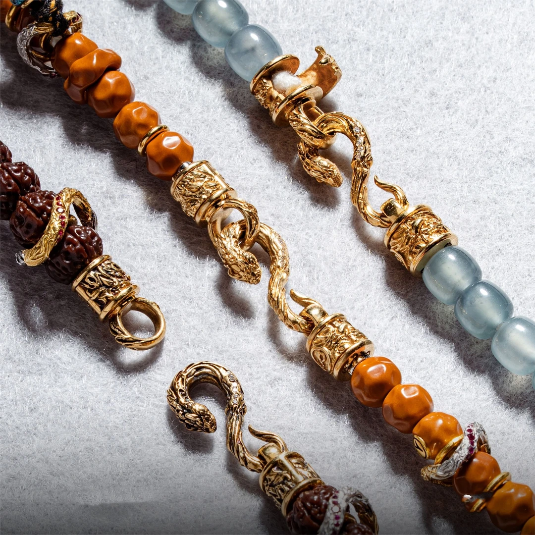 哥特风小饰品新品藤蛇连接扣文玩氛围感配饰万能扣时尚高级感轻奢