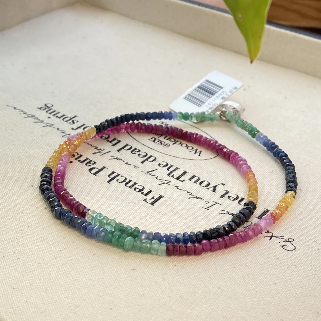 银镶多巴胺彩宝珠珠项链