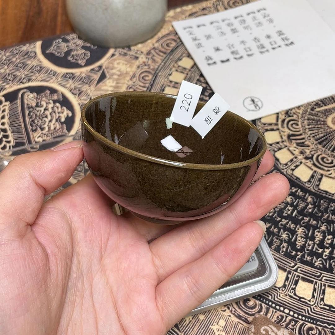茶盏220 福临号建盏柴烧薄胎微瑕