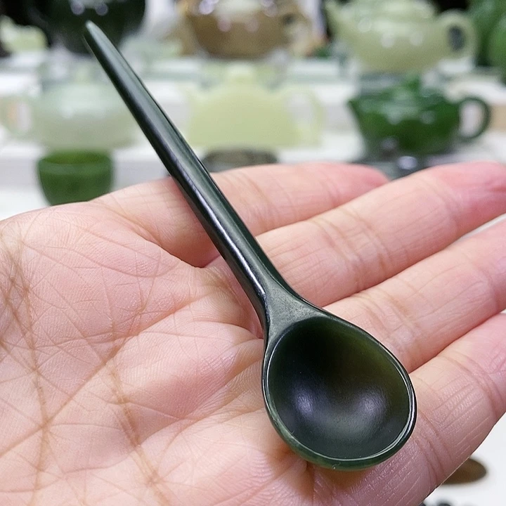 未镶嵌和田玉挂件搅拌勺（微瑕）