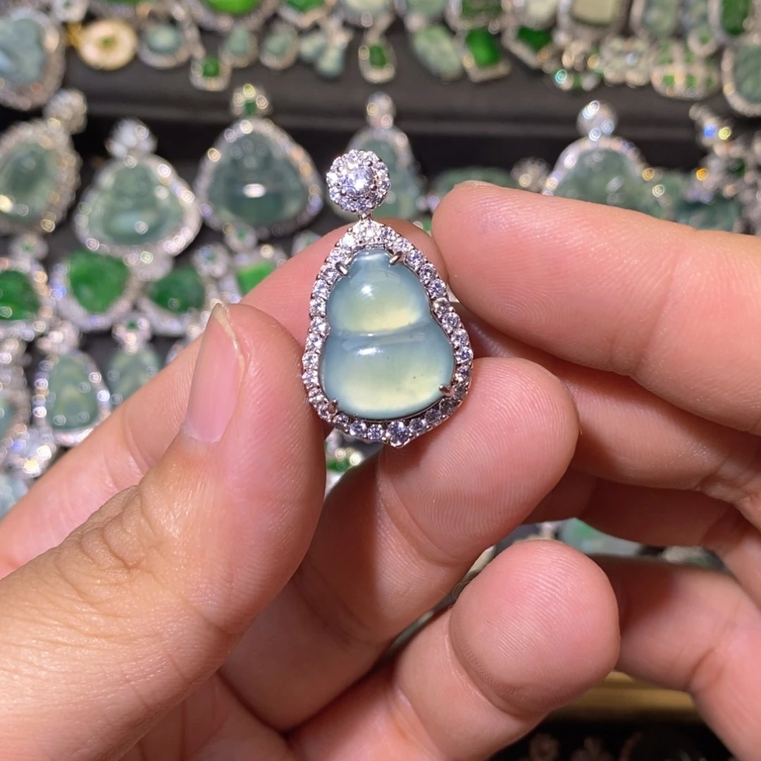 翡翠未镶嵌颈饰天然