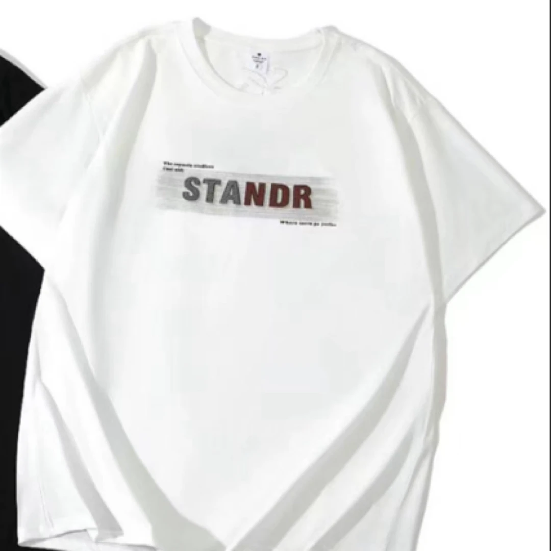 （丝光棉男士白色短袖）男士超亲肤冰感圆领休闲百搭短袖T恤