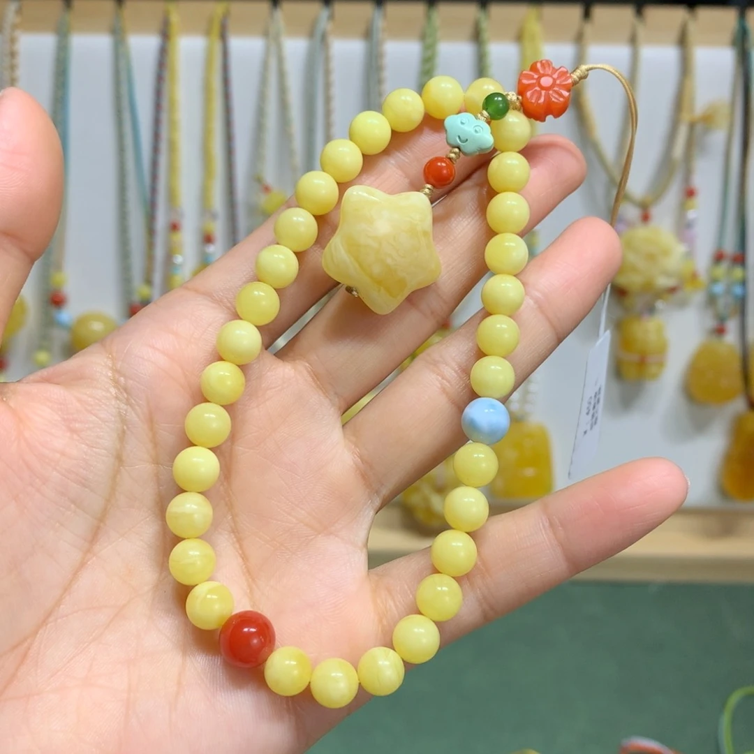 蜜蜡手链未镶嵌手机链