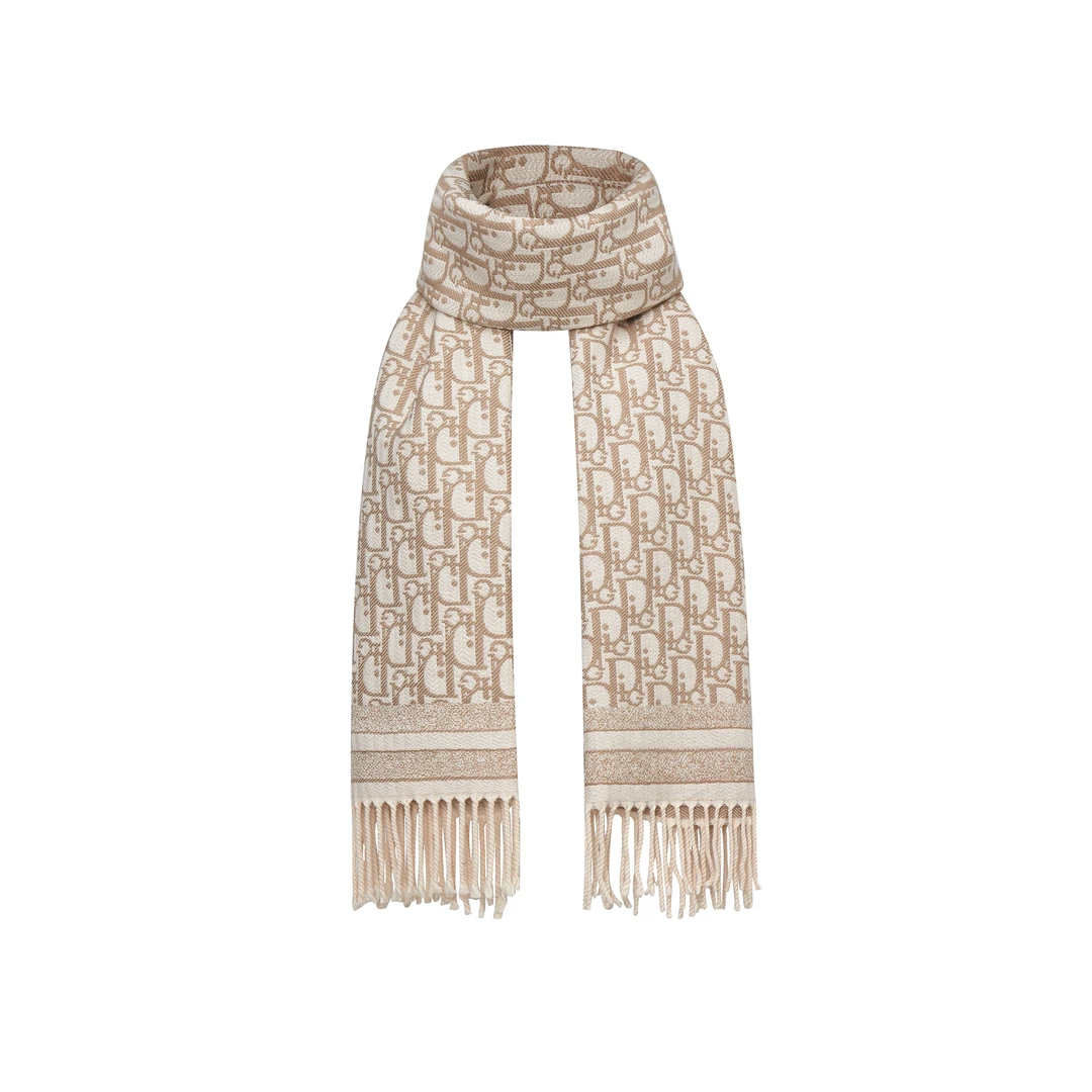 DIORA.RIM铭品圣迪奥秋冬百搭经典围巾卡其色羊毛女士羊绒披肩A