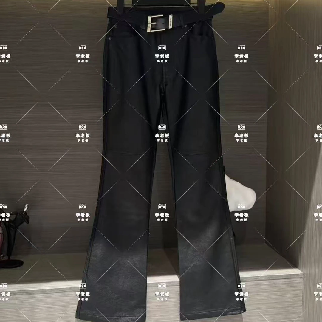 2025主播自留超级好穿进口蛋白皮裤休闲裤（裤长104左右）