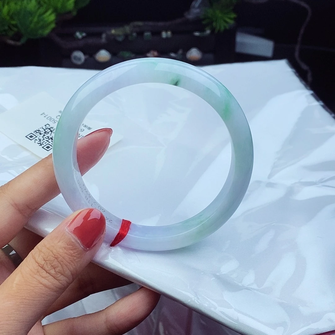 翡翠手镯未镶嵌60.2春彩