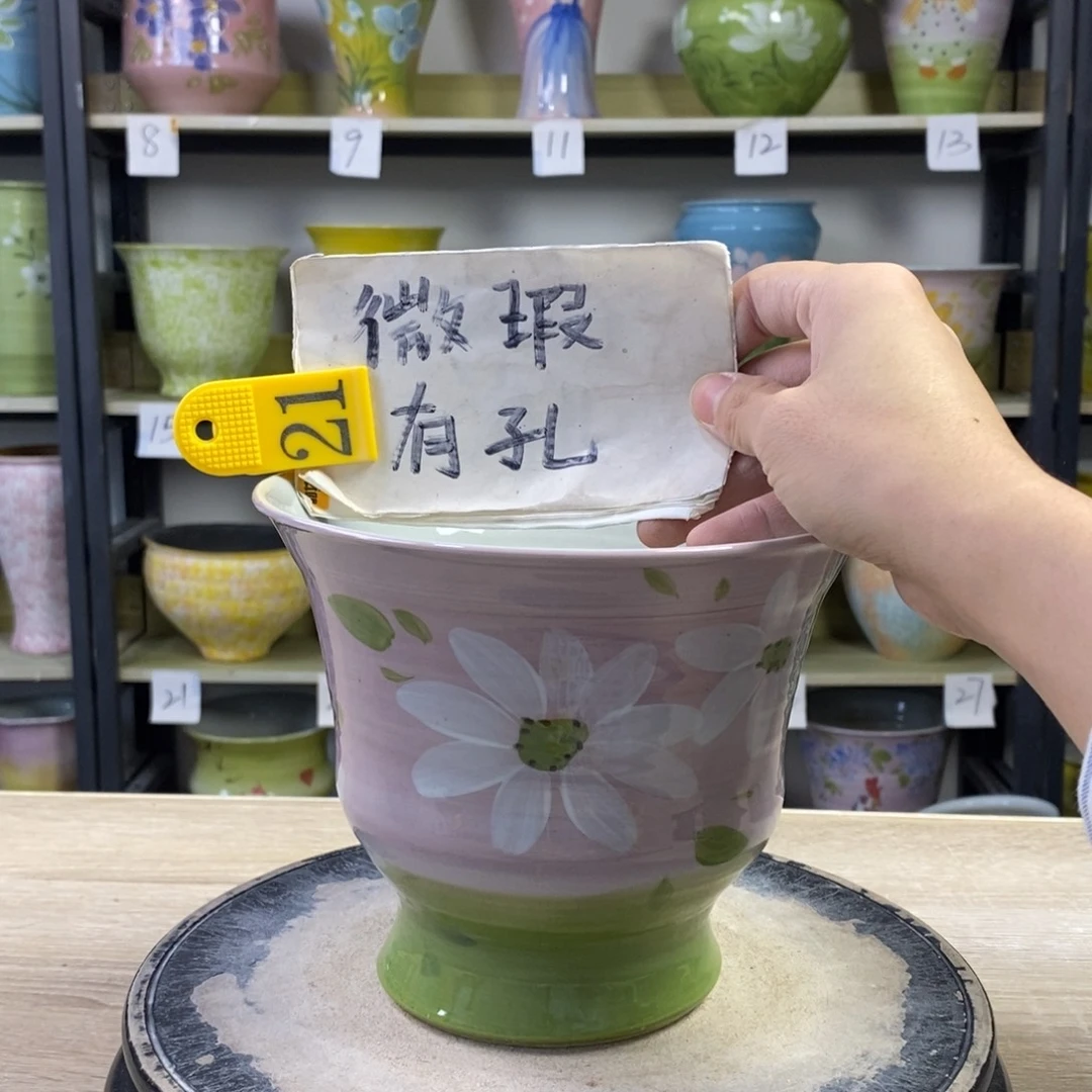 景德镇手工手绘陶瓷花盆