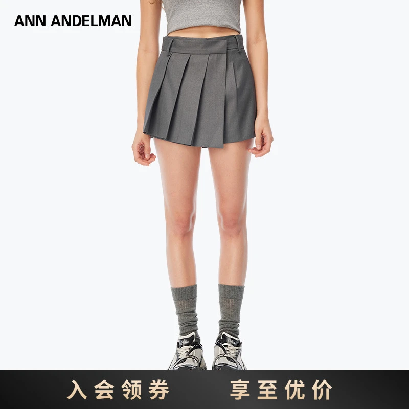 ANN ANDELMAN25春夏打褶裤短裙百褶a字半身裙【商城同款新品】