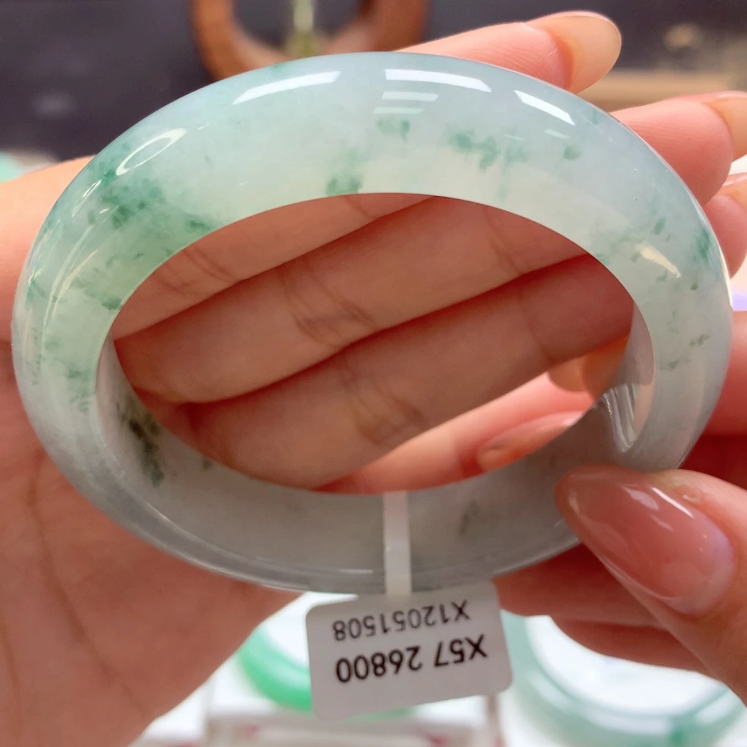 翡翠手镯未镶嵌57正（26）17号