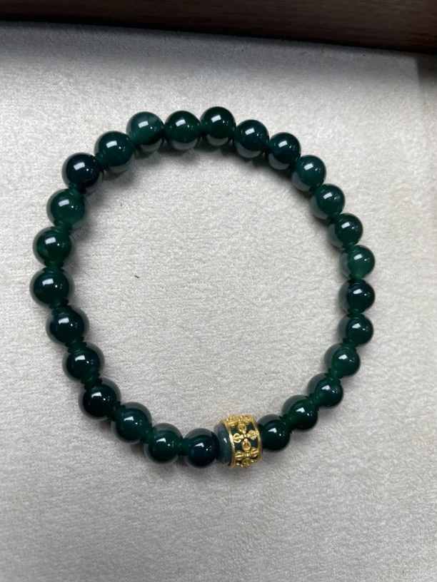 2089贵人助缅甸翡翠冰底翡翠单圈7mm