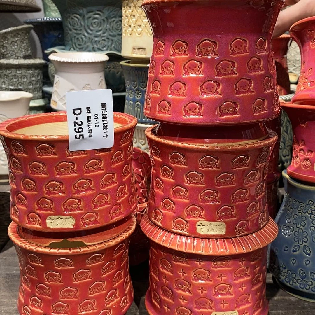 七里烧花盆1-16-295口径8?****