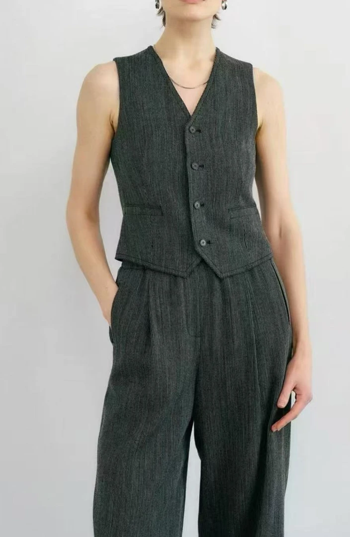 【451-500】2025夏季新款淼淼女装时尚老钱风套装