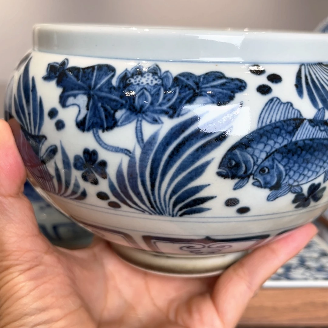 飞***耳鱼藻水洗元青花元青花元青花瑕