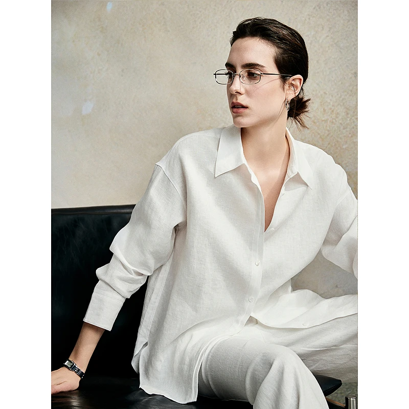 初棉3.14上新 亚麻双门襟衬衫362604035