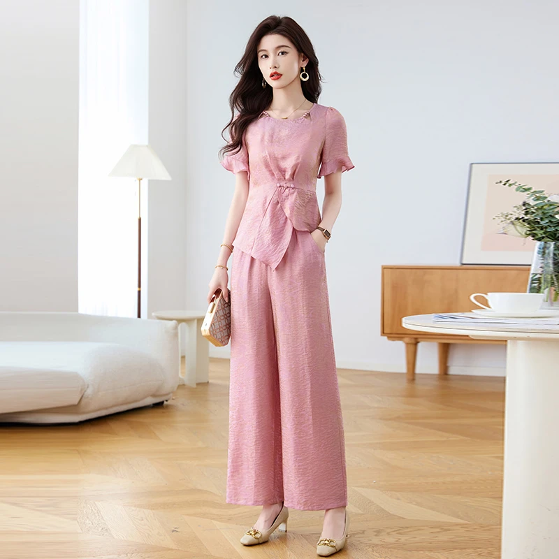喜婆旗袍新中式国风巨好看套装女夏2025新款杭州高端40减龄两件套