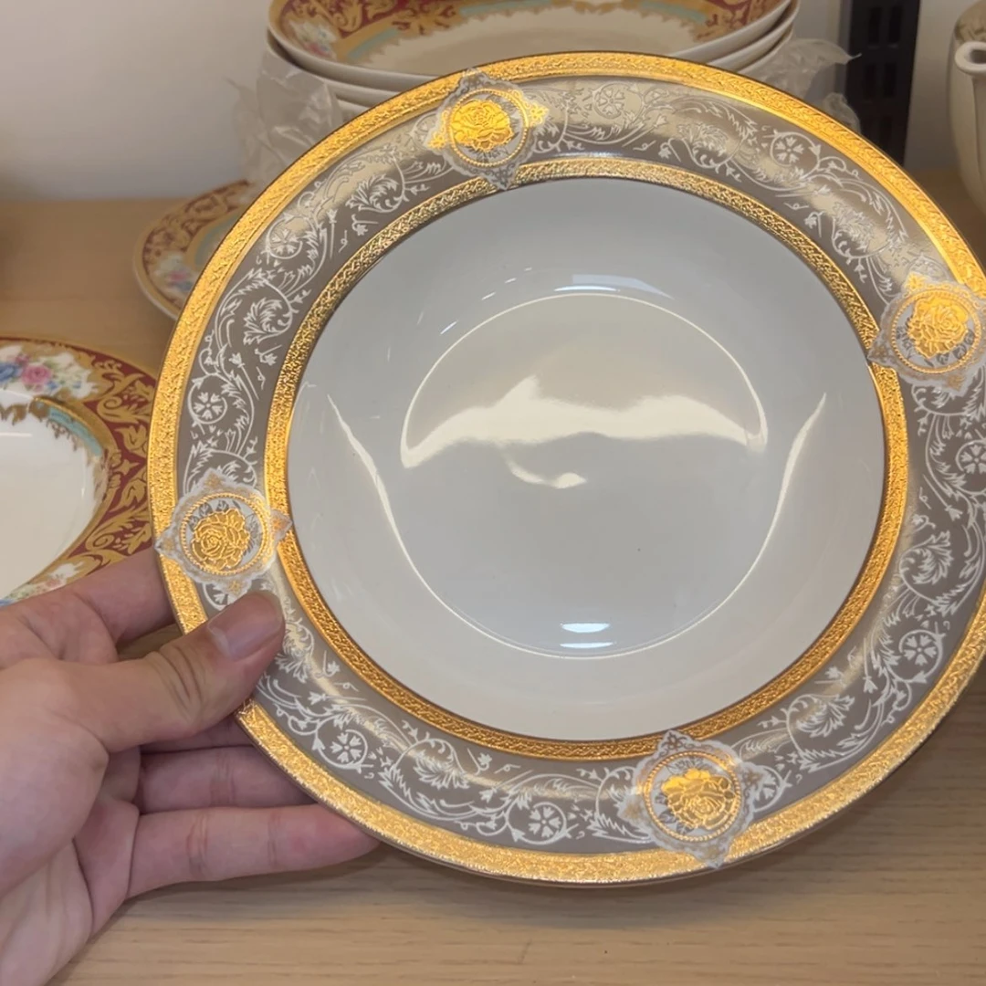 【闪购商品】瓷片9寸草帽盘两个一单微瑕