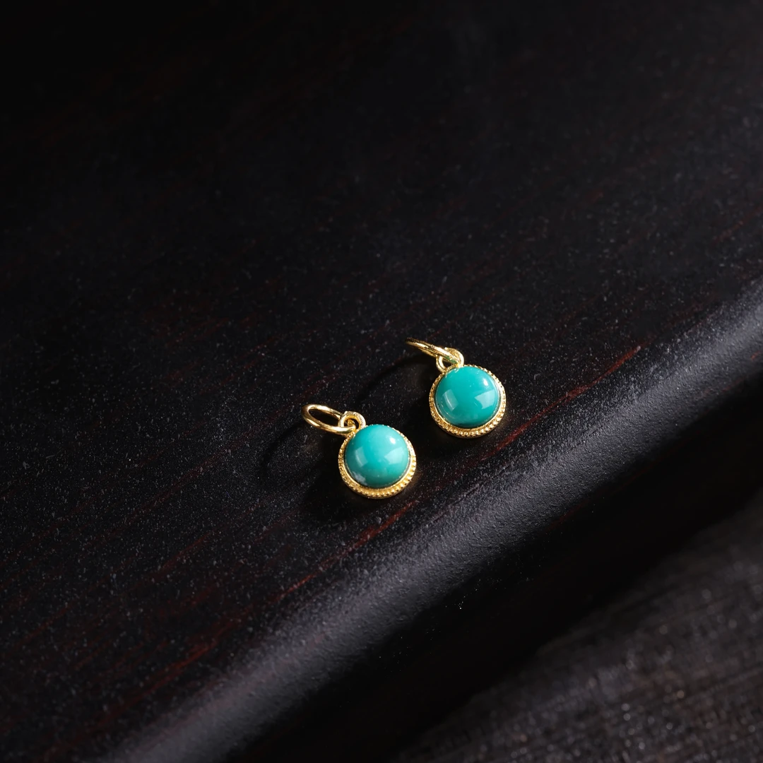 【举石臻选】TA0728-3793-041绿松石吊坠18k（一件/多样性）H