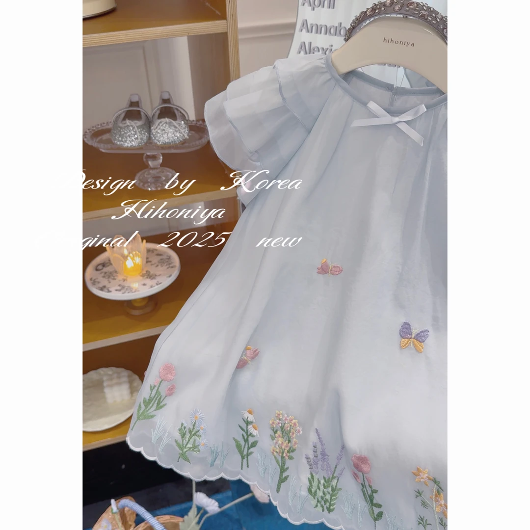 【蝴蝶花语】二Hihoniya~2025夏季清新自然风宝宝款泡泡袖蓬蓬裙