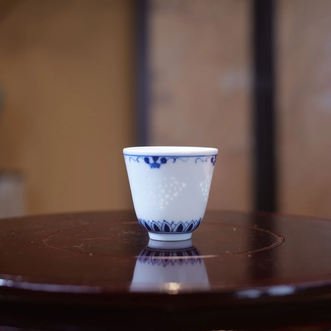 景德镇陶瓷玲珑钻石单杯