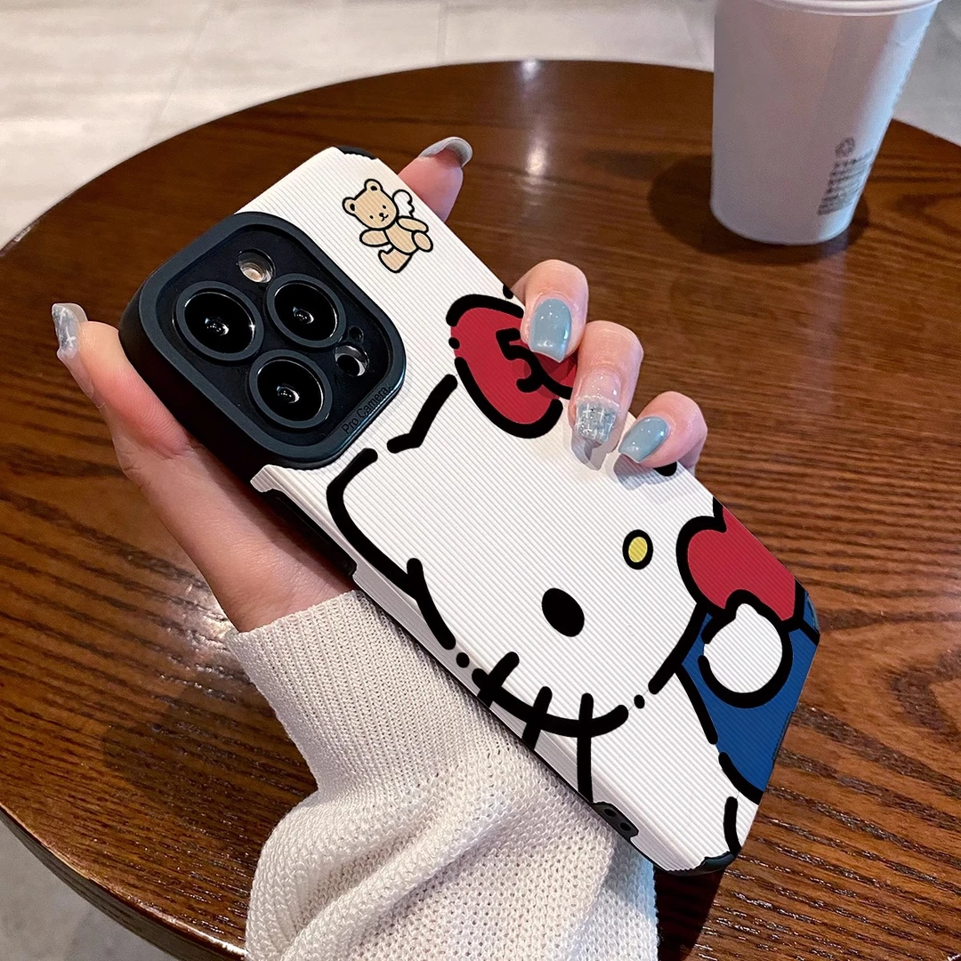 适用苹果iPhone16新款15防摔13手机壳12硅胶14皮纹爱心天使猫咪