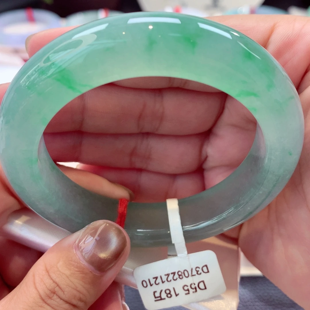 未镶嵌手镯翡翠冰甜绿行家料大厚装22号11