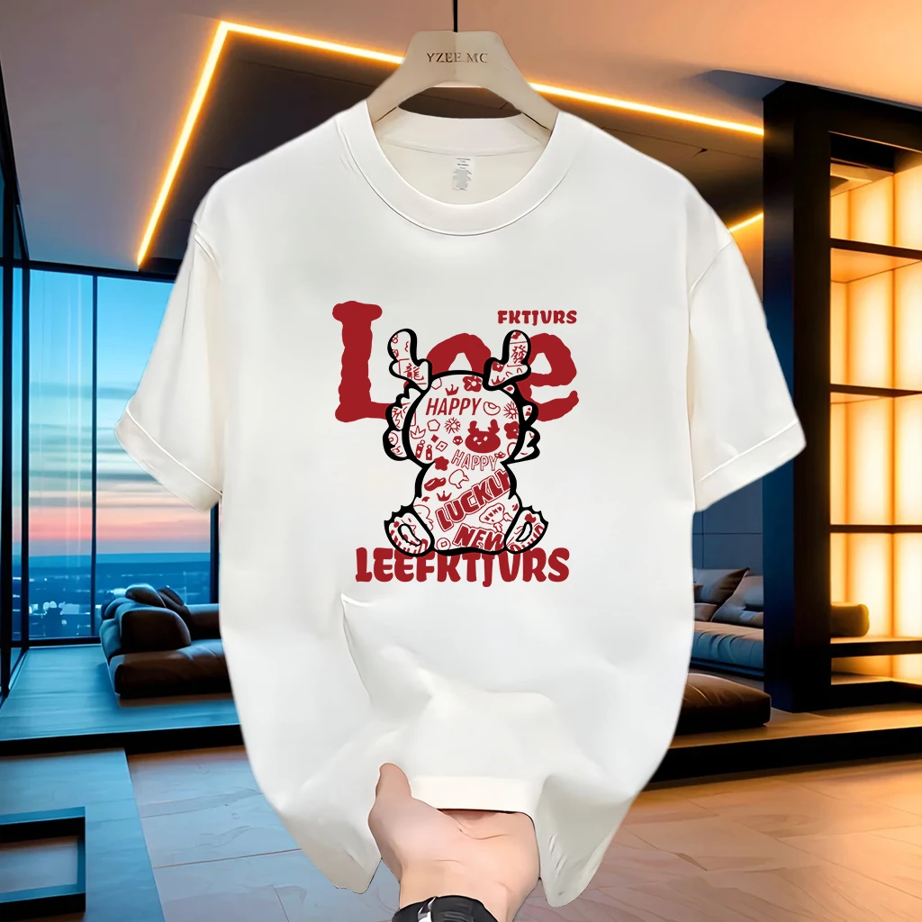 美式痞帅重磅纯棉短袖T恤青年男女款夏季ins潮牌男士圆领百搭上衣