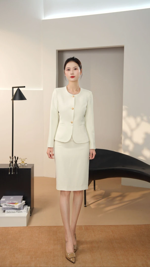 【GUTIFU】小香风西装长袖女装职业装西裤套装职业女裤套装工作服