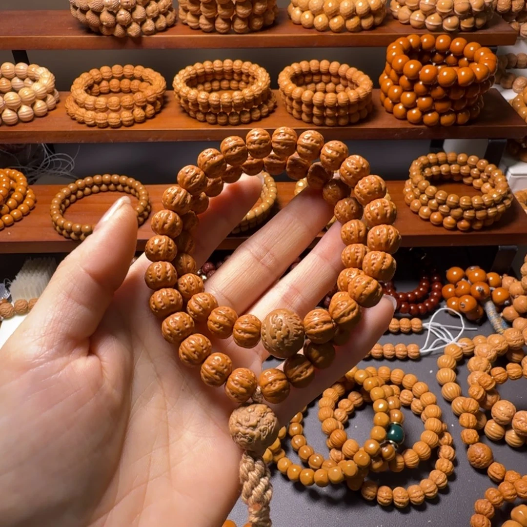 不***神猴头核桃吊坠京八棱