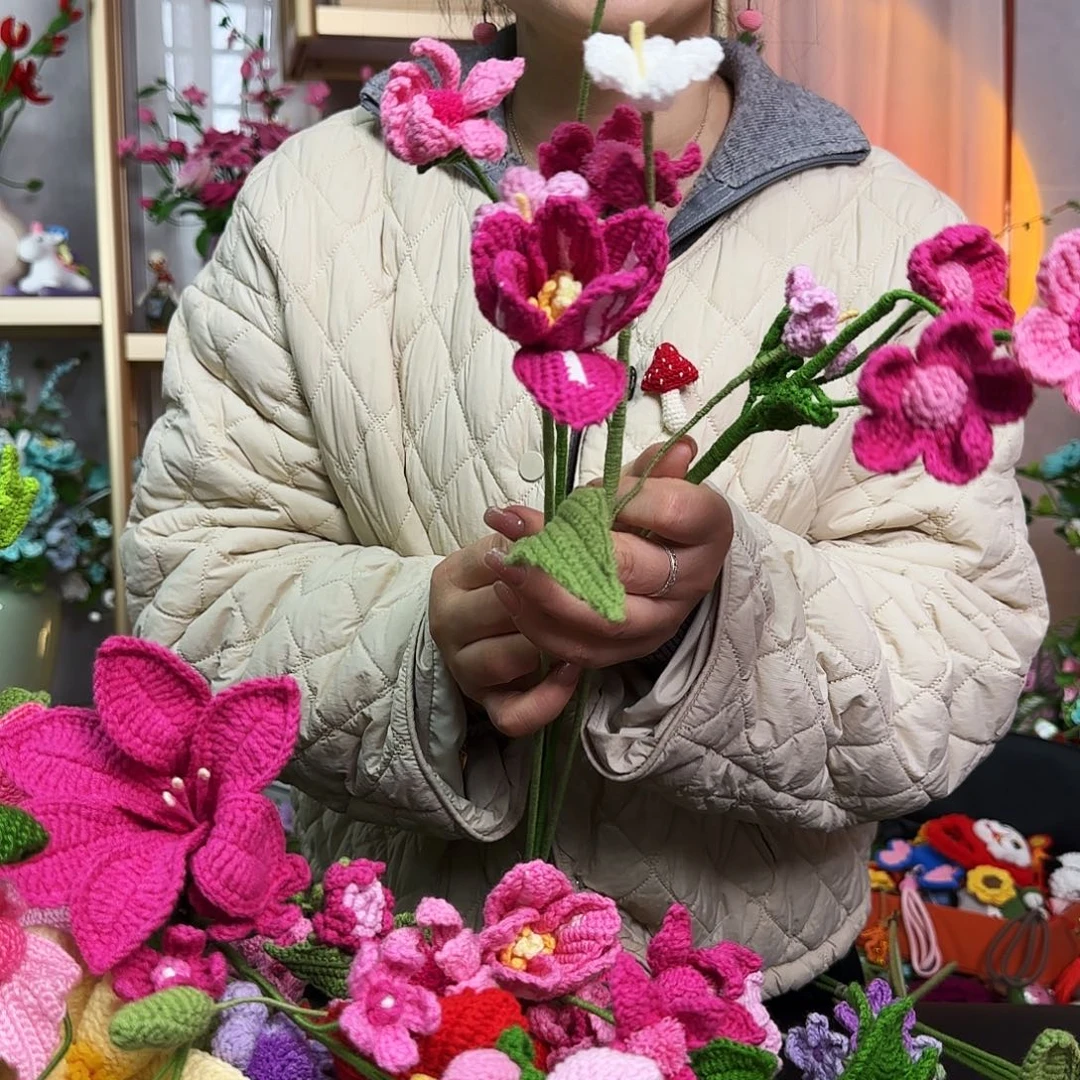 手工钩织设计花束