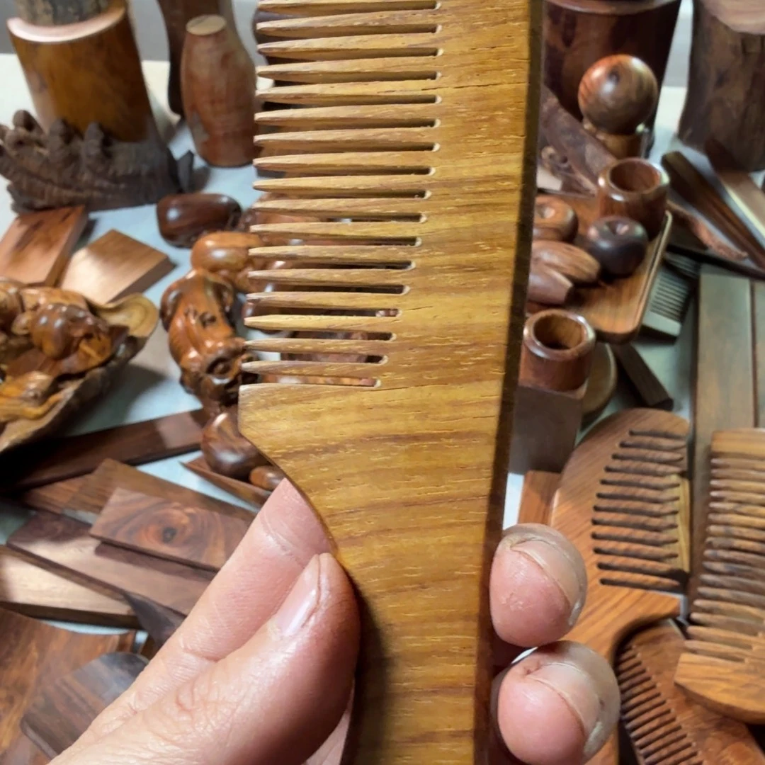 糖***女越南黄花梨精品木梳