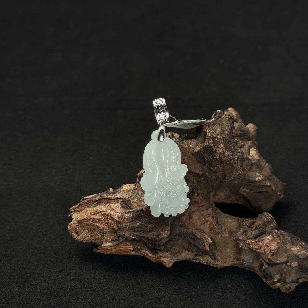 【诚翠拍品第九十九期午】翡翠21吊坠HGB2034银