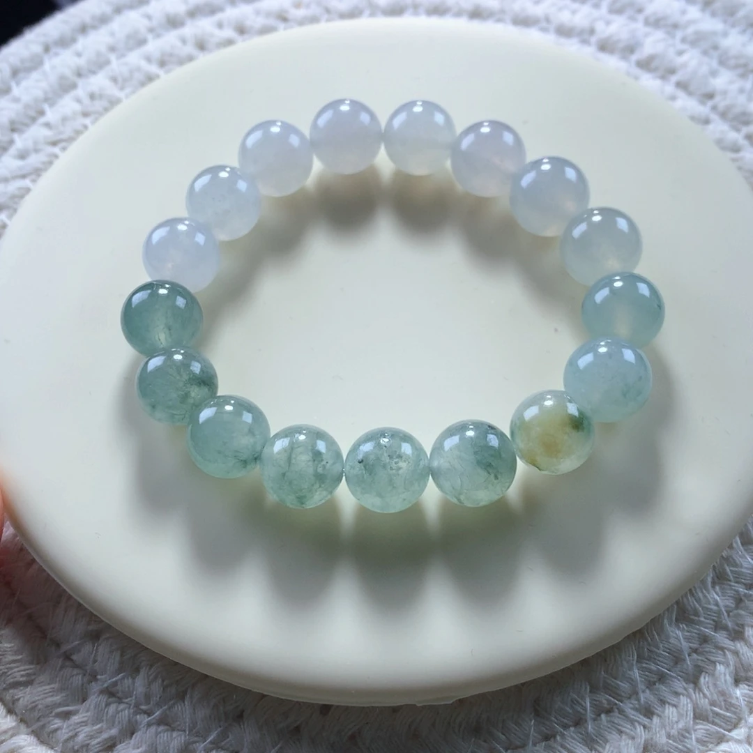 翡翠手链未镶嵌卡10半山半水