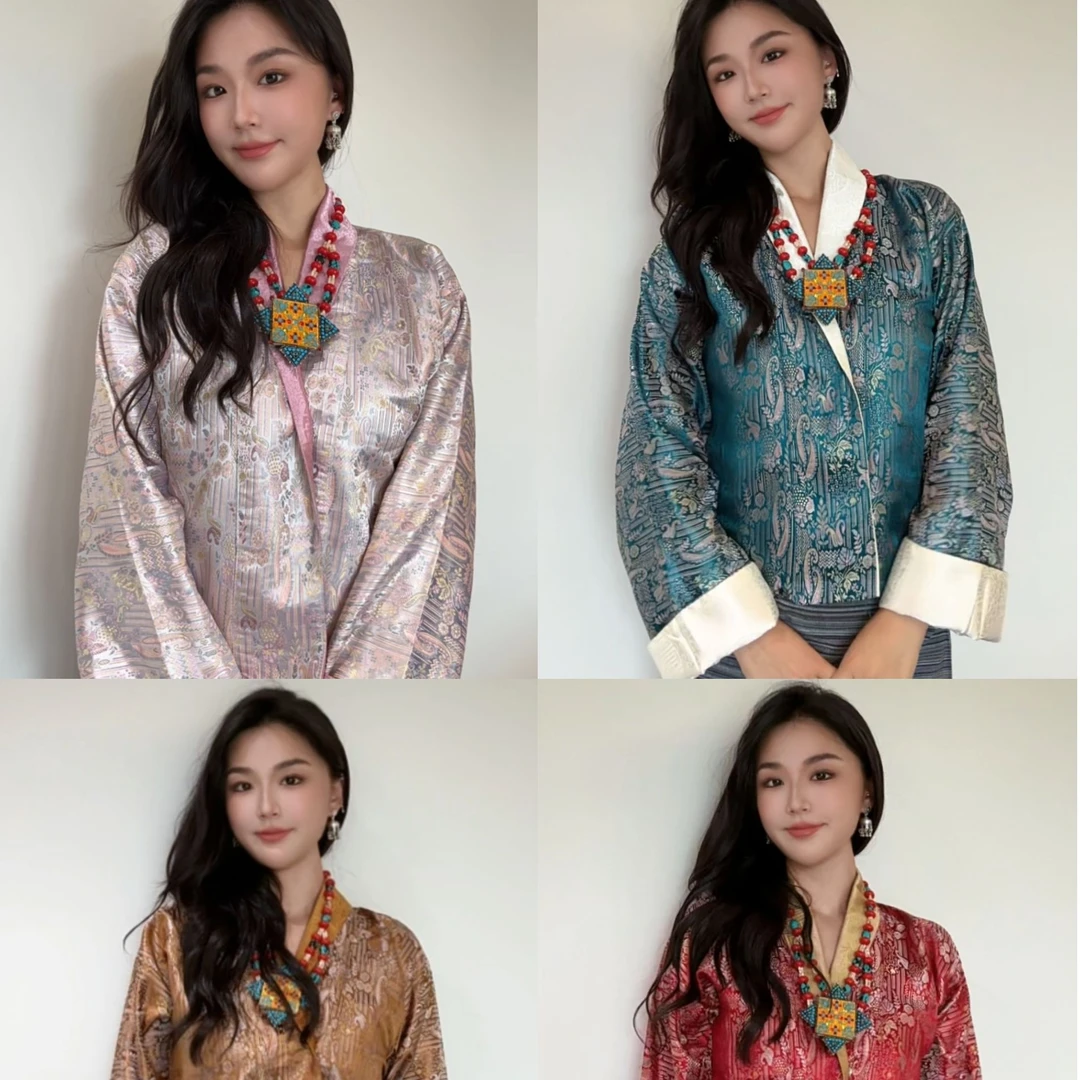 染坊仓「不丹套装」藏装藏服夏季薄款藏式外套＋藏式衬衣不丹套套装