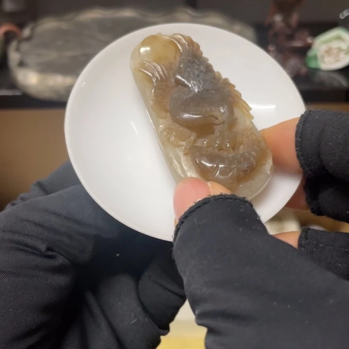 瓷片中古工艺品摆件