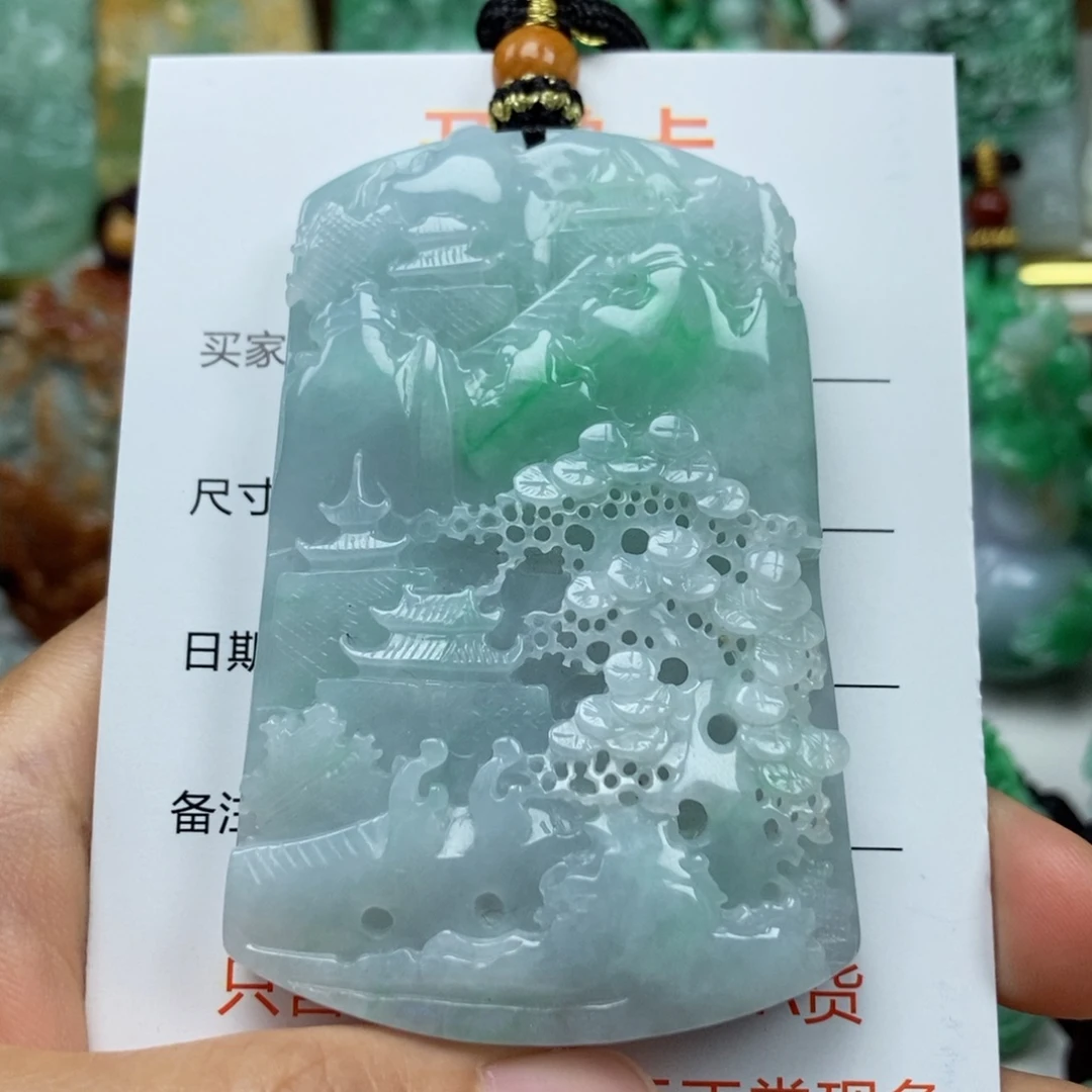 翡翠未镶嵌颈饰吊坠