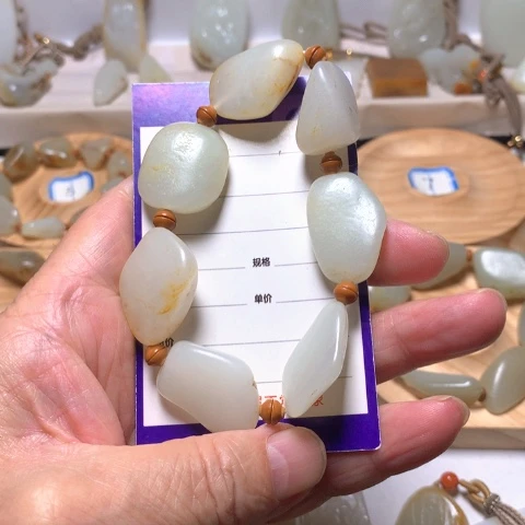 和田玉（白玉）手串未镶嵌久**素