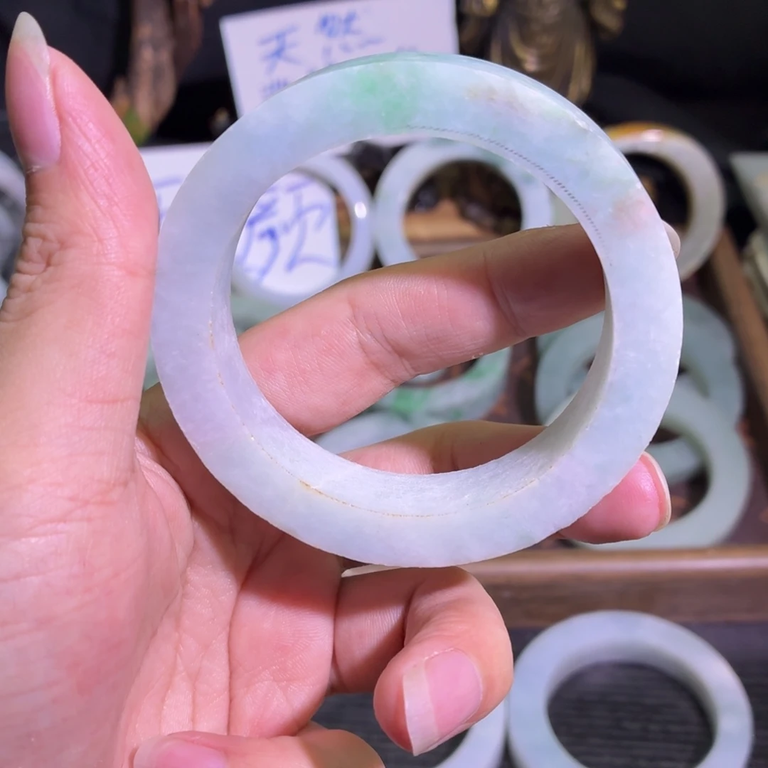 定制翡翠未镶嵌翡翠A货毛胚手镯定制