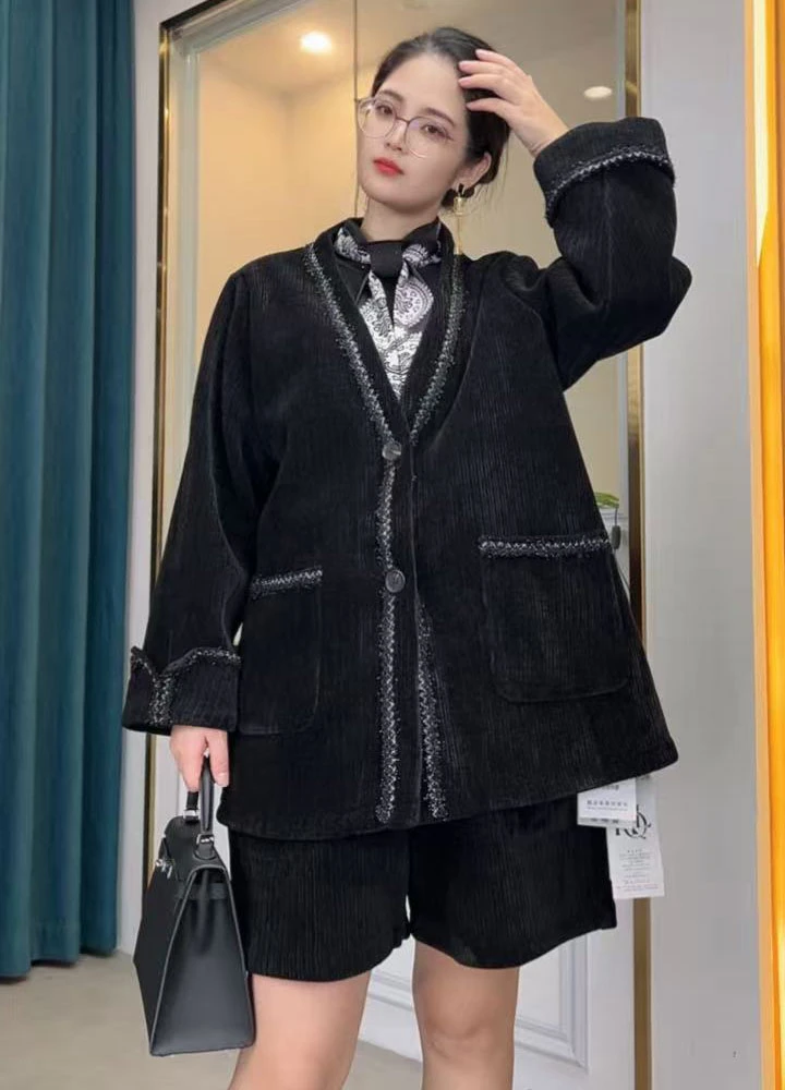 《232号》2025秋冬新款女装名媛气质口袋小香风外套加厚款胖mm西装