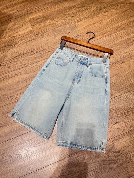 高腰显瘦五分牛仔短裤夏季宽松遮胯66515