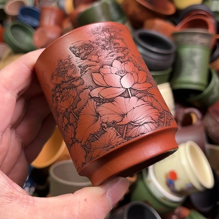 紫砂茶杯全手工紫砂主人杯